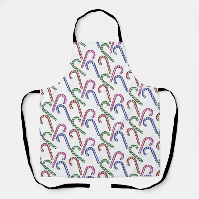Glitter Candy Cane Pattern Apron (Front)