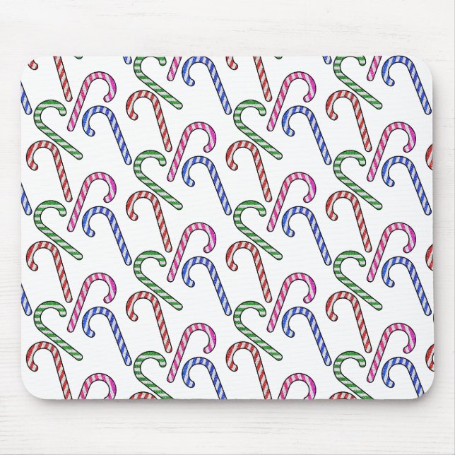 Glitter Candy Cane Pattern Mouse Pad (Front)