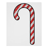 Glitter Candy Cane