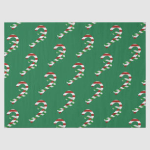 Glitter Candy Canes Tissue Paper
