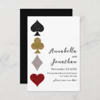 Glitter Card Game Las Vegas Casino Wedding