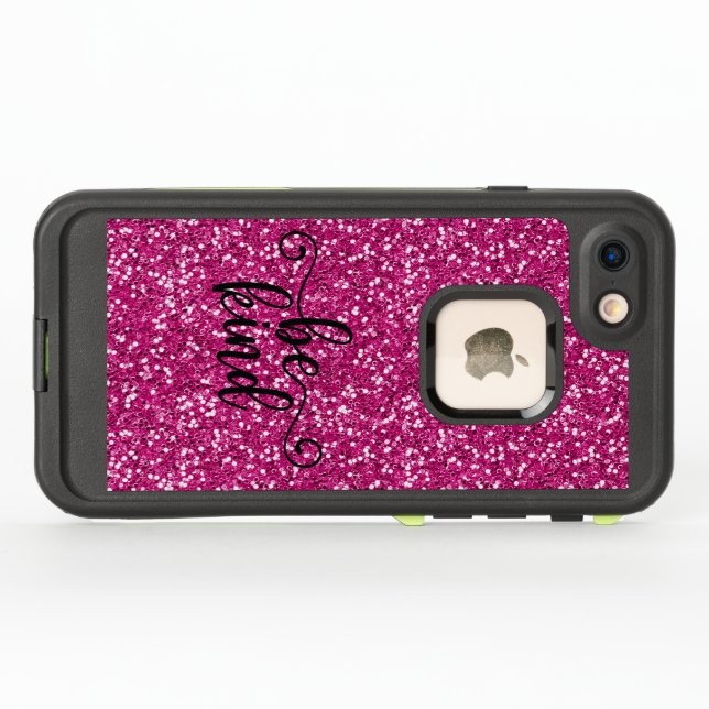 glitter case, be kind LifeProof iPhone case (Back Horizontal)
