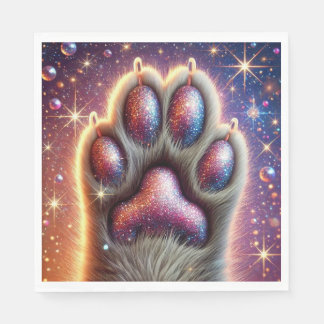 Glitter cat paw napkins! napkin