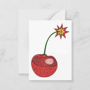Glitter Cherry Bomb Card