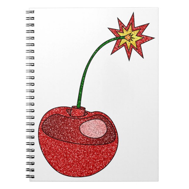 Glitter Cherry Bomb Notebook (Front)