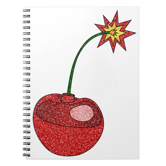 Glitter Cherry Bomb Notebook (Front)