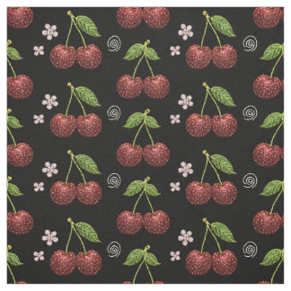 Glitter Cherry Seamless Fabric