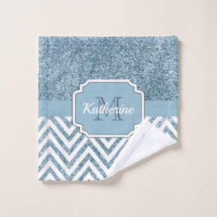 Glitter Chevron Bath Towel Set