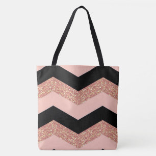 Glitter Chevron Tote Bag