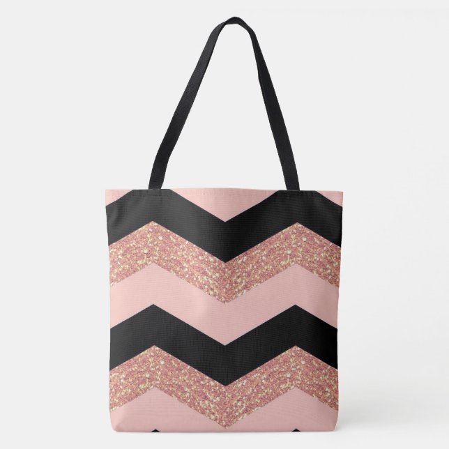 Glitter Chevron Tote Bag (Front)