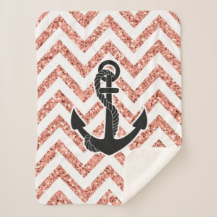 Glitter Chevrons Sherpa Blanket