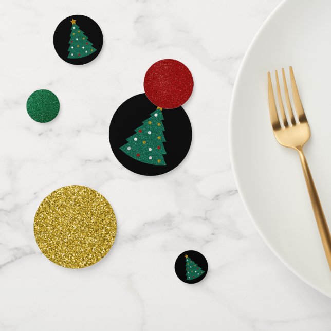 Glitter Christmas Tree Confetti (Group)