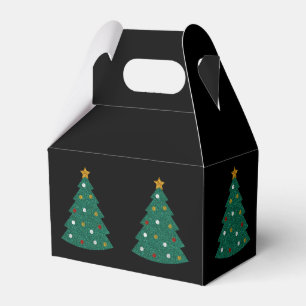Glitter Christmas Tree Favour Box
