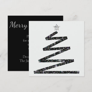 Glitter Christmas tree Invitation