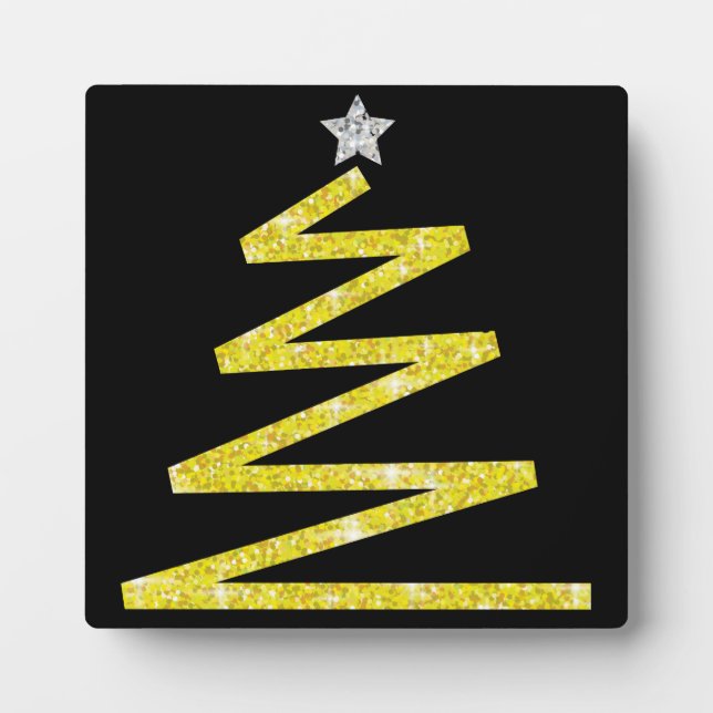 Glitter Christmas tree Plaque (Front)