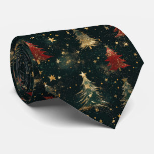 Glitter Christmas Trees & Stars (2) Tie