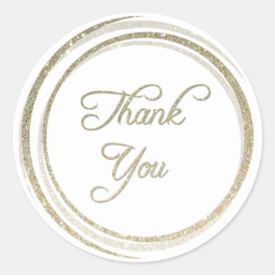 Glitter Circles Thank You Sticker