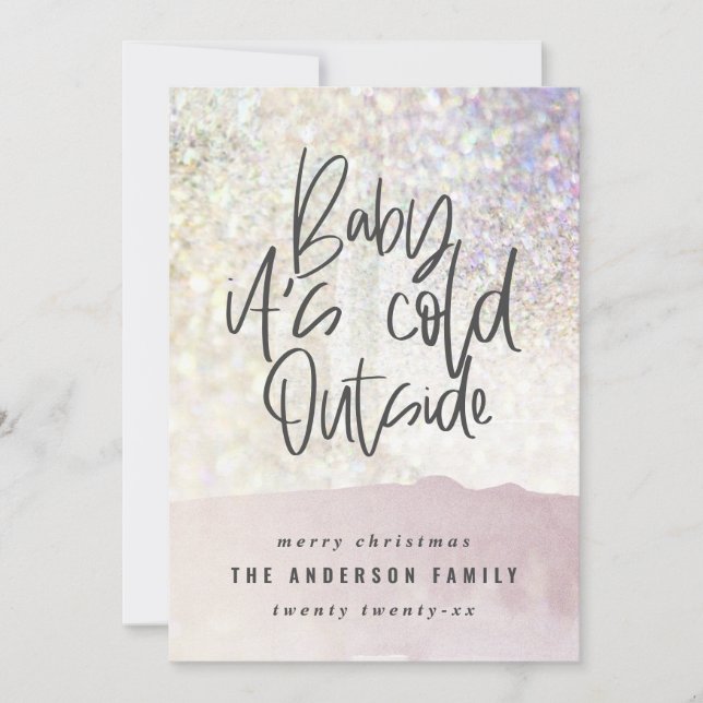 Glitter classy baby its cold outside Christmas (Front)