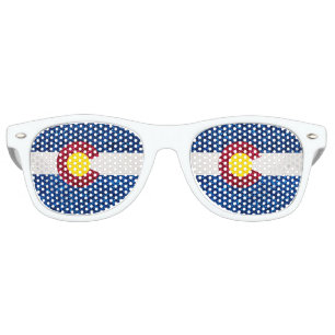 Glitter Colorado flag sunglasses