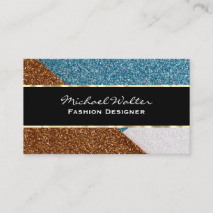 Glitter Colour Block Business Card