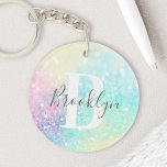 Glitter Colourful Glamourous Pretty Pattern<br><div class="desc">Aesthetic pretty chic bokeh glitter background in beautiful pastel colours,  that you can personalise with your custom monogram and/or name.</div>