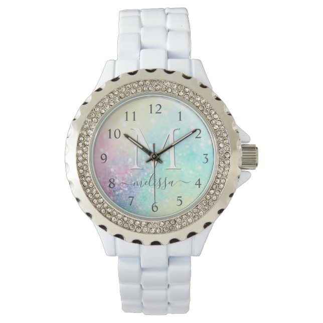 Glitter Colourful Glamourous Pretty Pattern Watch (Front)