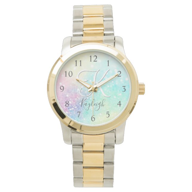 Glitter Colourful Glamourous Pretty Pattern Watch (Front)