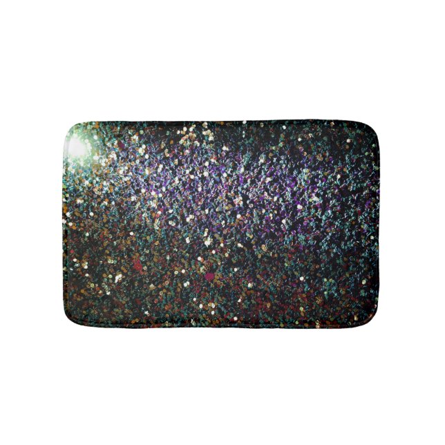 Glitter comet & stars bath mat (Front)