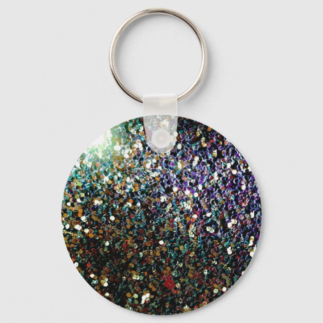 Glitter comet & stars key ring (Front)