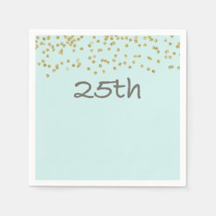 Glitter Confetti 25th Napkin
