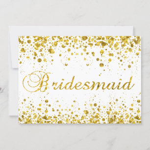 Glitter Confetti   Be My Bridesmaid Invitation