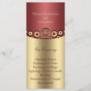 Glitter Confetti Faux Foil Wedding Program Programme