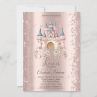Glitter Confetti Frame Chic Castle Baby Shower