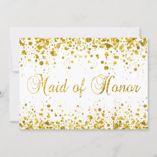 Glitter Confetti   Maid of Honour Invitation