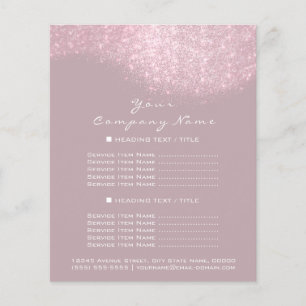 Glitter Confetti Prices Mauve Grey Pink Glitter Flyer