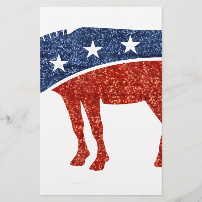 glitter democrat donkey (Front)
