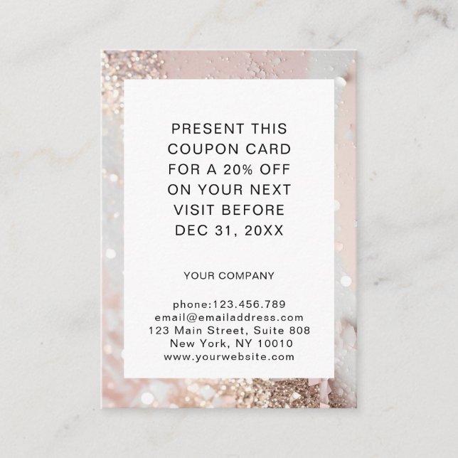 Glitter  Discount Card (Front)