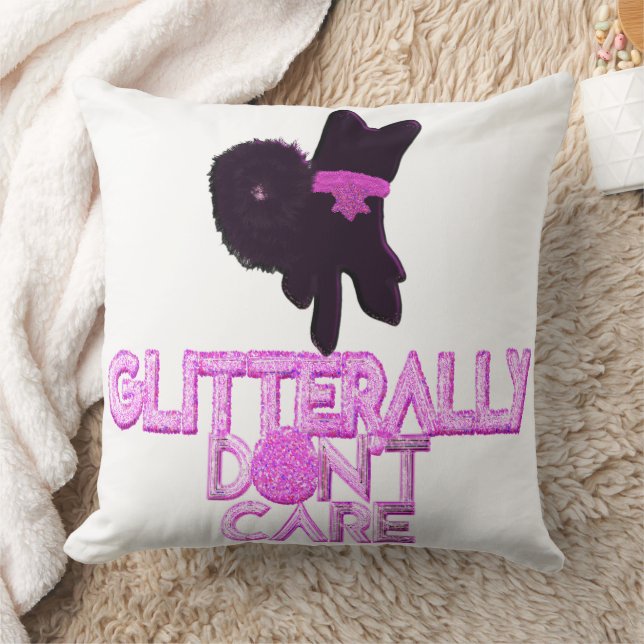 Glitter dog don't care cushion (Blanket)