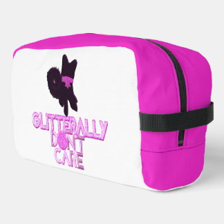Glitter dog don't care dopp kit