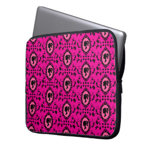 Glitter Doll Birthday Pink Glam Fashion Laptop Sleeve