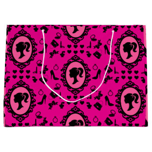 Glitter Doll Birthday Pink Glam Fashion  Large Gift Bag