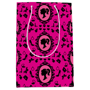 Glitter Doll Birthday Pink Glam Fashion Medium Gift Bag