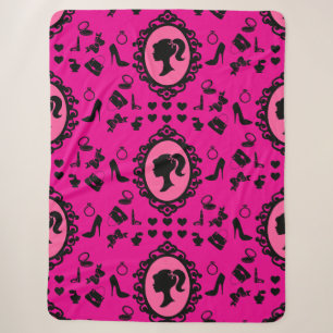 Glitter Doll Birthday Pink Glam Fashion Sherpa Blanket