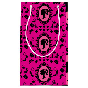 Glitter Doll Birthday Pink Glam Fashion  Small Gift Bag