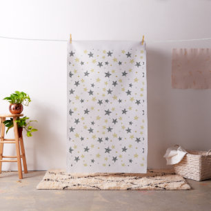 Glitter Dots And Stars Fabric