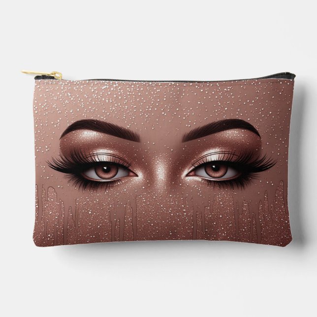 💋 Glitter Drip Beauty Art For Makeup Fans ✨ Accessory Pouch (Front)