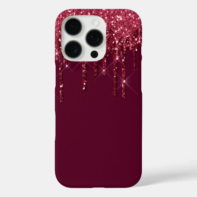 Glitter Drip iPhone 16 Pro Case (Back)
