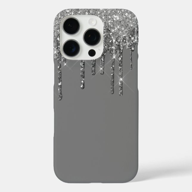 Glitter Drip iPhone 16 Pro Case (Back)