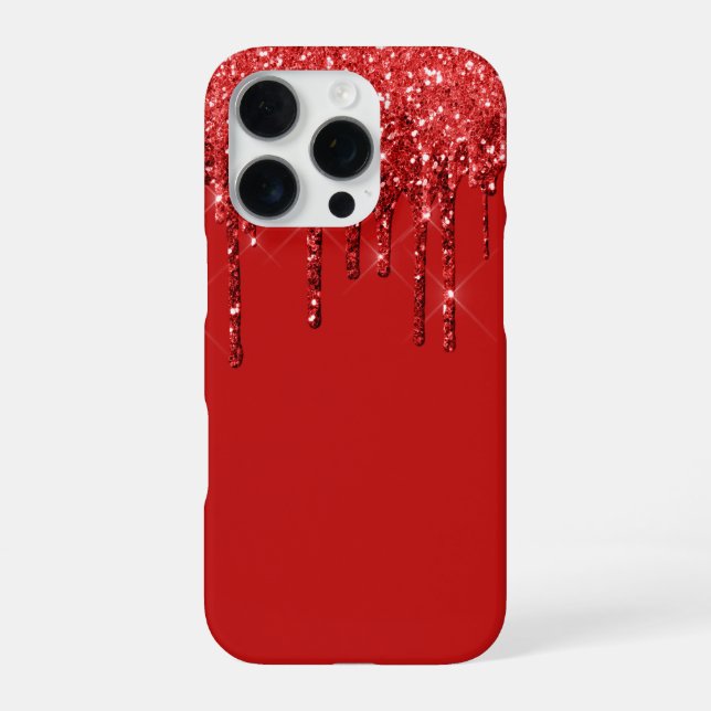 Glitter Drip iPhone 16 Pro Case (Back)
