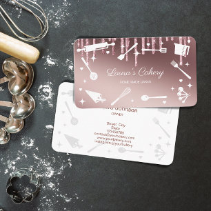 Glitter Drips Baking Tools Utensils Whisk Cakes Business Card